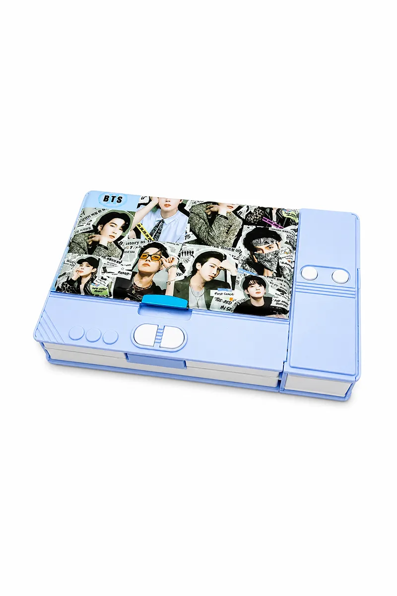 BTS Themed Pencil Box with Inbuilt Sharpener - Packof 1