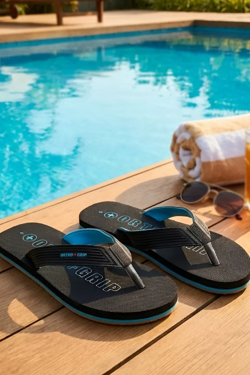 Ortho Grip Comfort Flip Flops for Men 0335387BLA