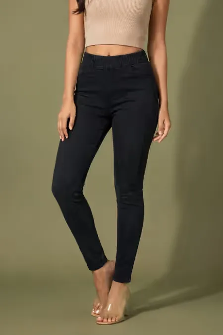Denim Jeggings with Pocket for Women