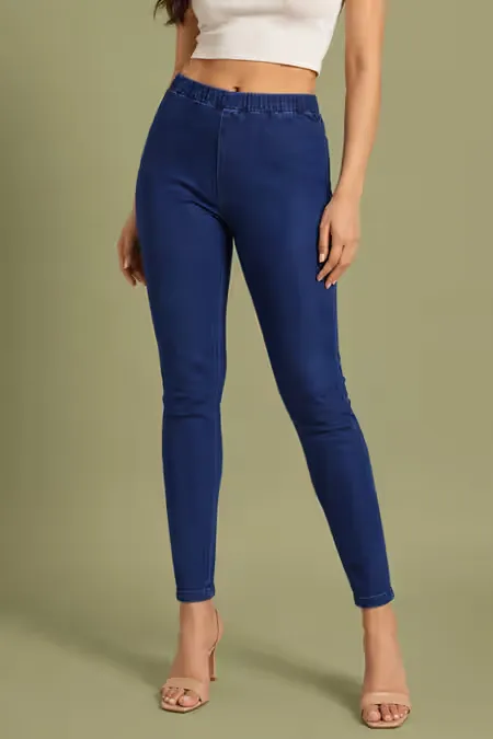 Denim Jeggings with Pocket for Women