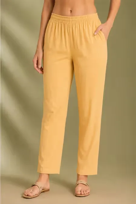 Rayon Solid Kurti Pant for Women