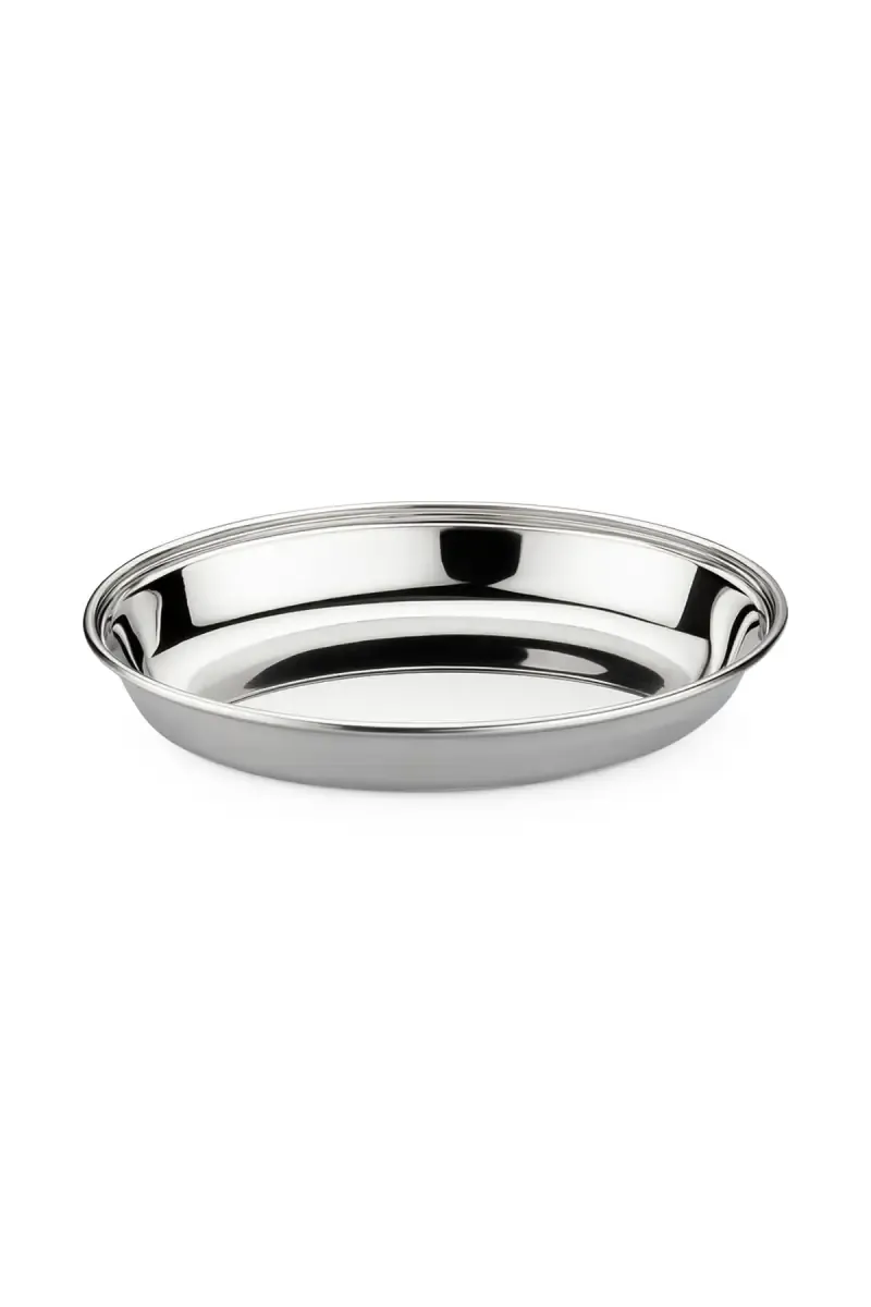 Tej Stainless Steel Oval Plate - 8cm