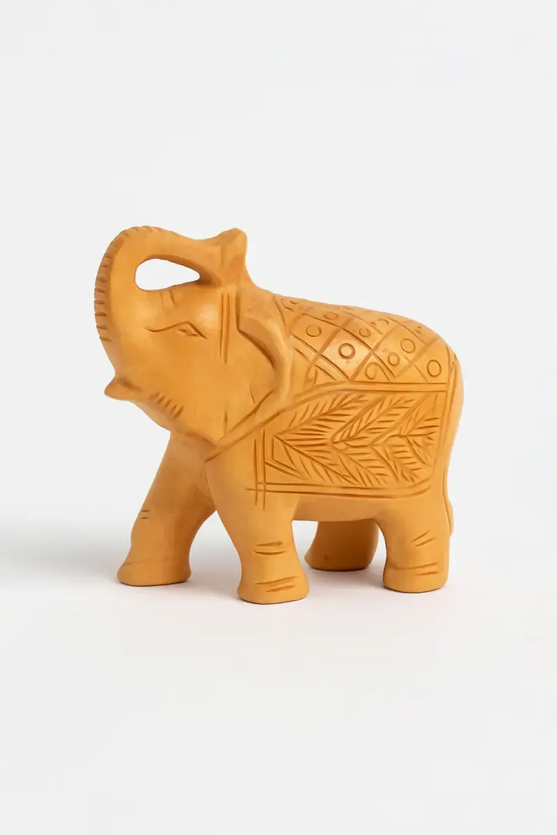 Wooden Elephant Idol - 6X6 CM