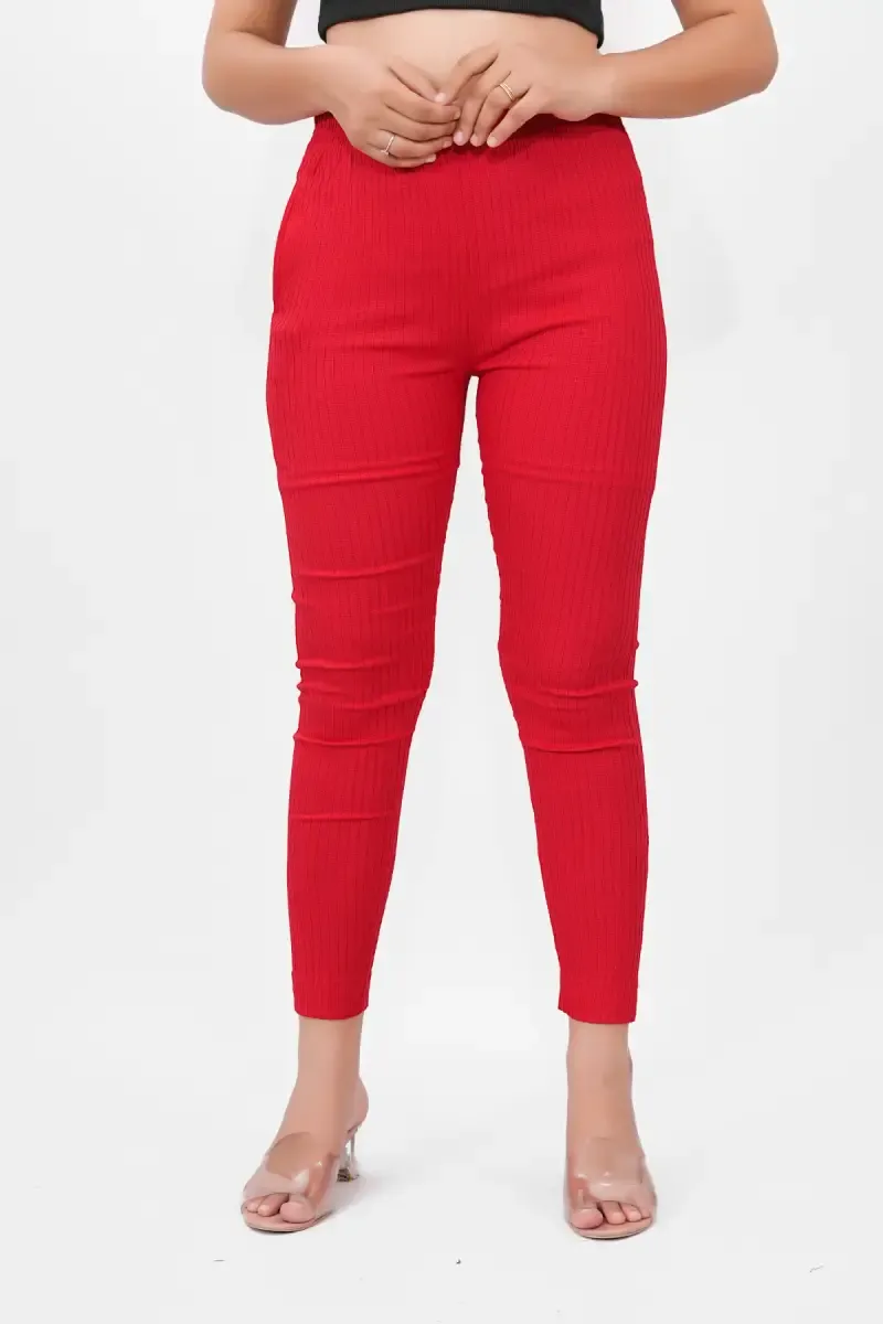 Pintex Cotton Self design Kurti Pant with pocket for women