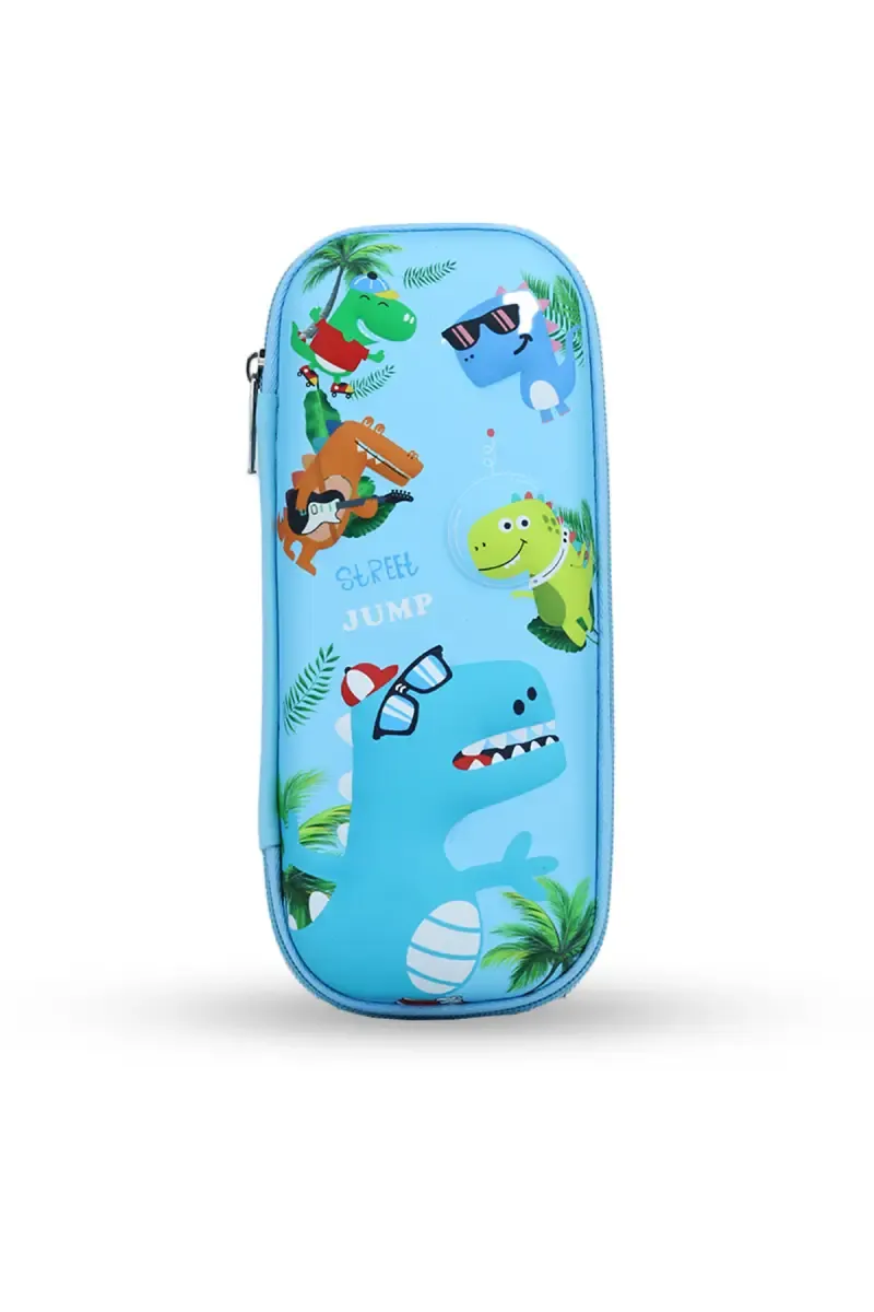 Dinosaur Printed EVA Pencil Case - Sky Blue 033907SKYBLU