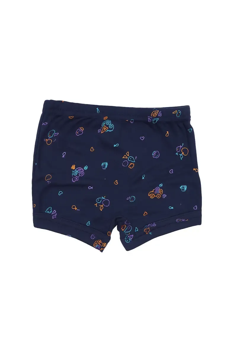 Cotton Printed Trunk for Boys -Navy Blue