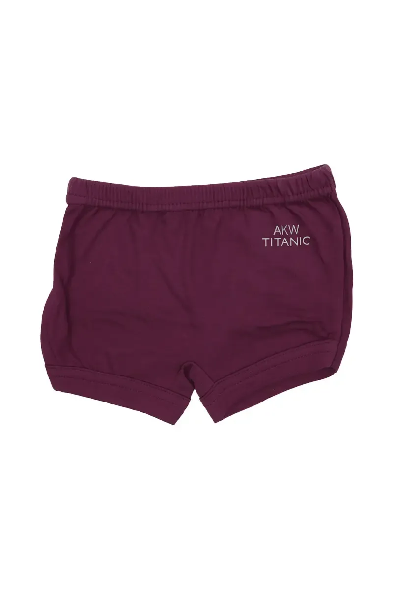 Cotton Trunk for Boys - Burgundy  033967BUR45C