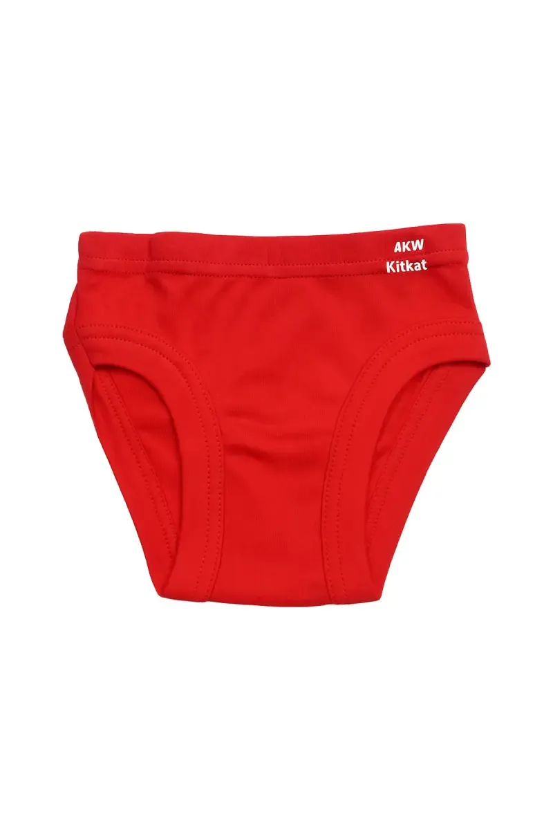 Cotton Brief for Boys - Red  033996RED75C