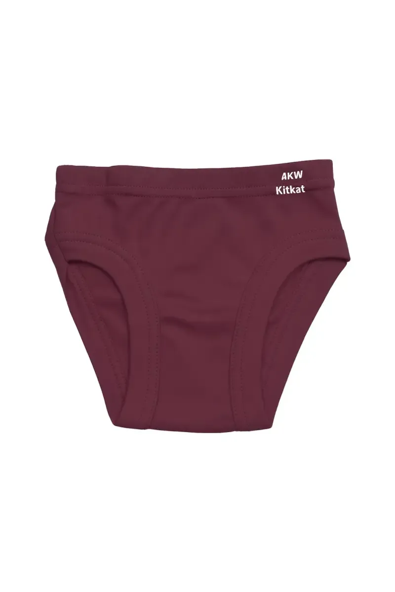 Cotton Brief for Boys - Wine