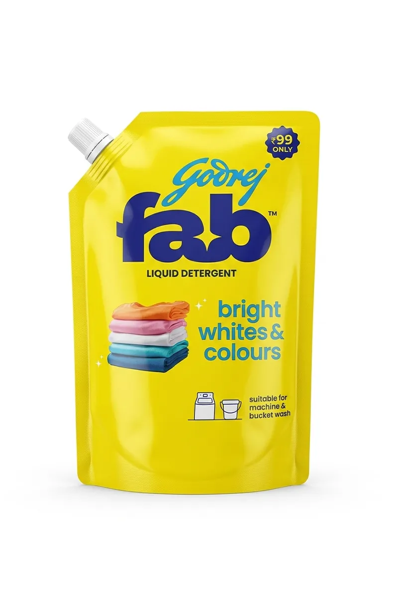 Godrej Fab Machine & Hand Wash Detergent Liquid Pouch - 825ml 034105825ML