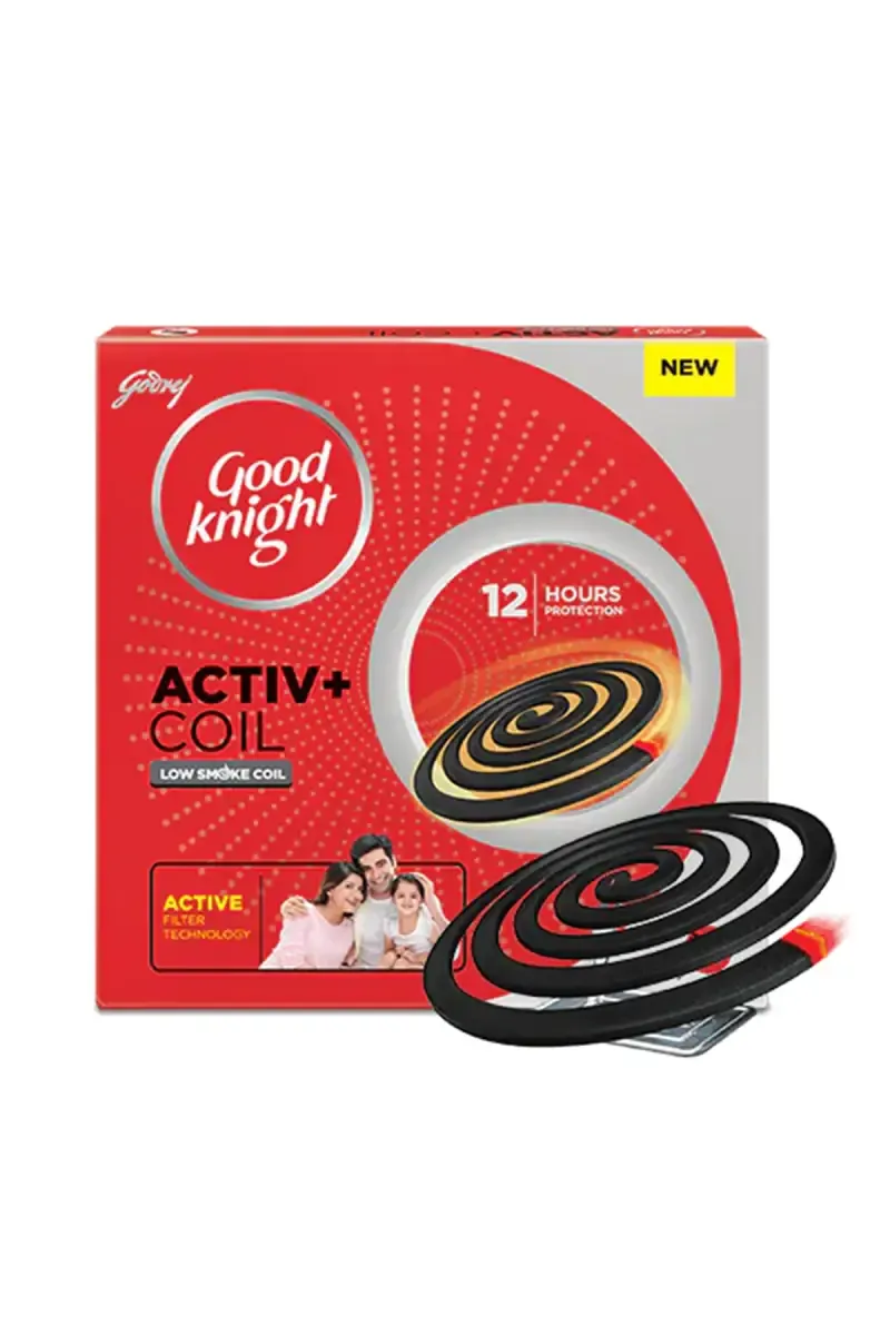 Good Knight Activ+ Low Smoke Mosquito Coil with Power Formula - Pack of 10