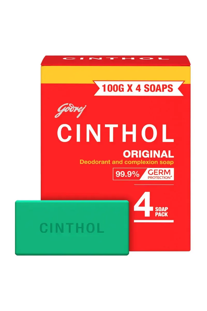 Cinthol Original Deodorant & Complexion Soap - 4*100g