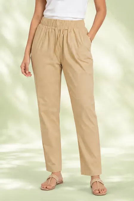 Rayon Stretchable Kurti Pant with Pocket for Women 0342623XLSAN2