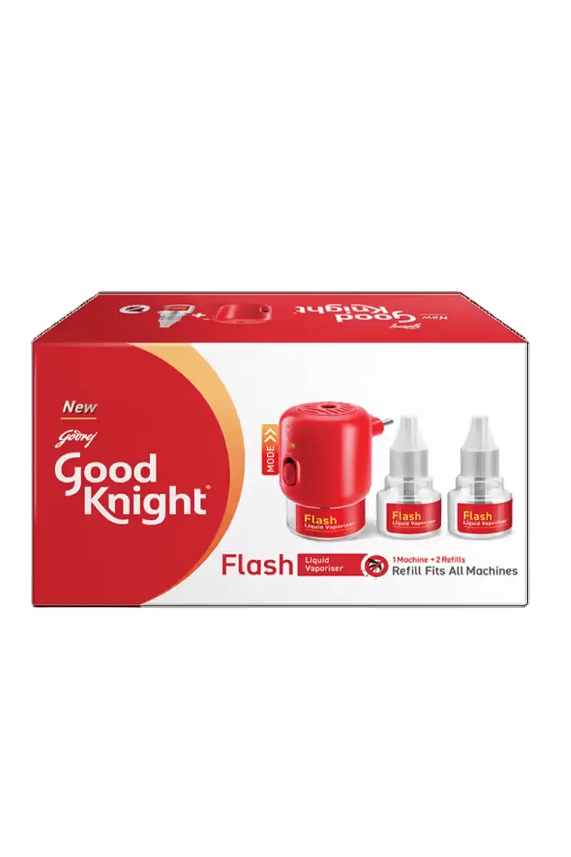 Good knight Flash Liquid Vaporiser / Mosquito Repellent, 1 Machine + 2 Refills - 2 * 45ml