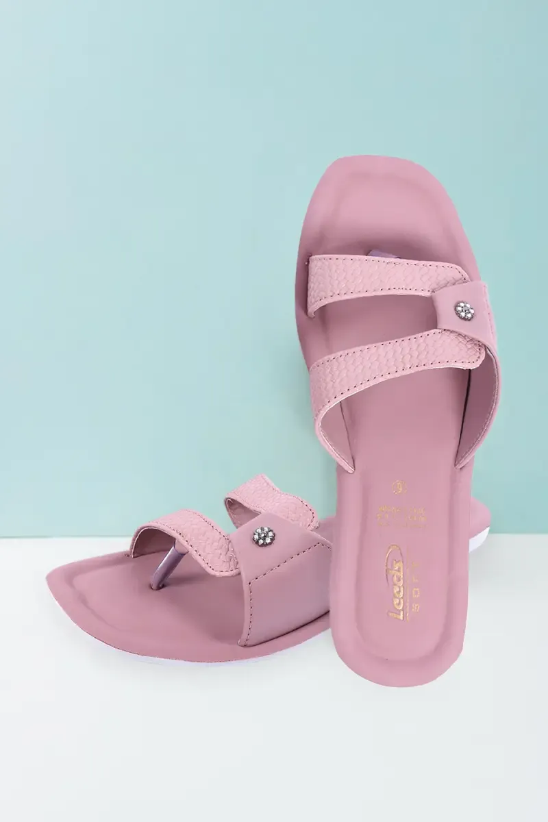 Solid Slip-On Slippers for Women