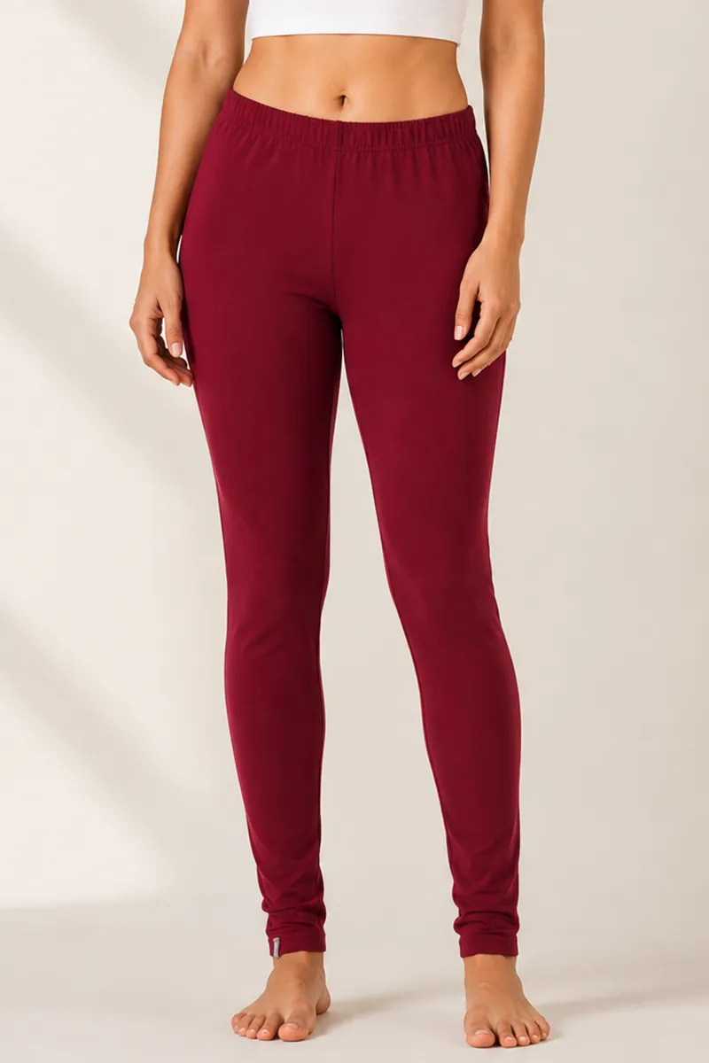 Cotton Lycra Churidar Leggings for Women 034318LMAR