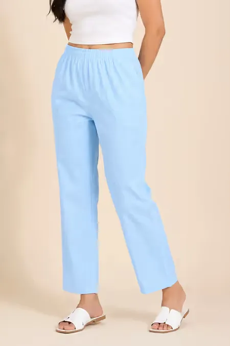 Cotton Straight fit Pant with Pocket for women 034324XXLBLU