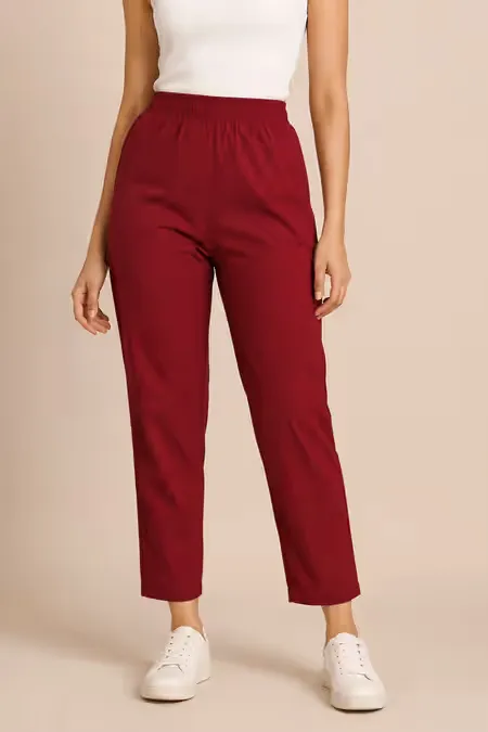 Cotton Straight fit Pant with Pocket for women 034324LMAR