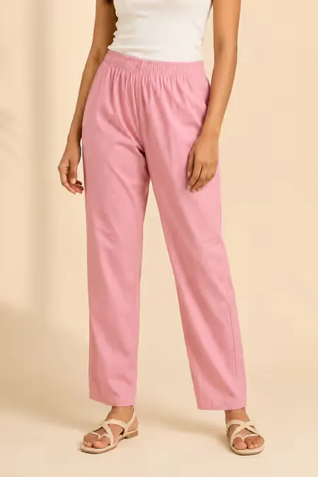 Cotton Straight fit Pant with Pocket for women
