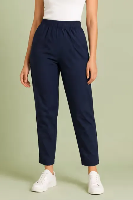 Cotton Straight fit Pant with Pocket for women 034324XXLNAVBLU