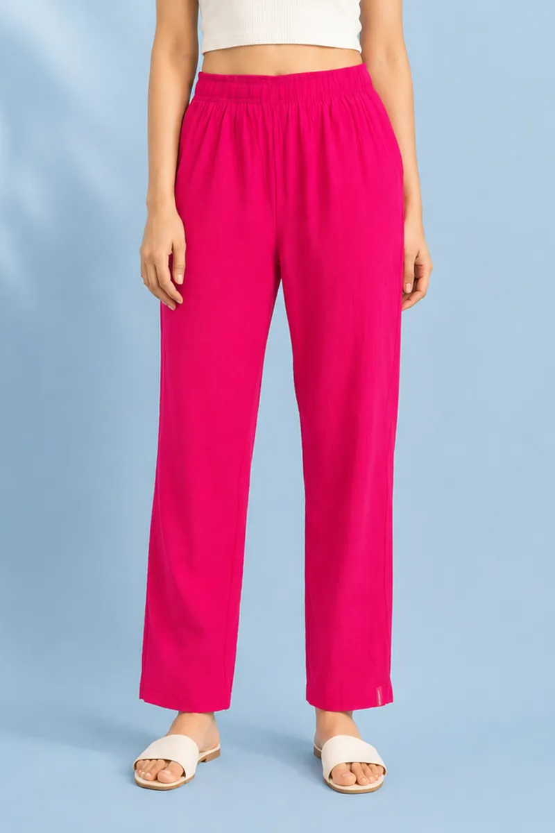 Cotton Lycra Cigarette Pant with pocket for Women