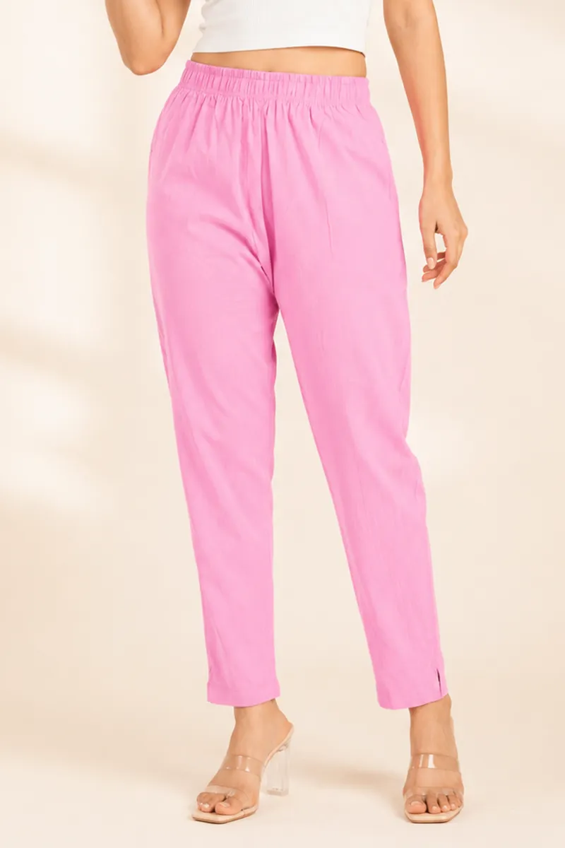 Cotton Lycra Cigarette Pant with pocket for Women 034325XLPIN