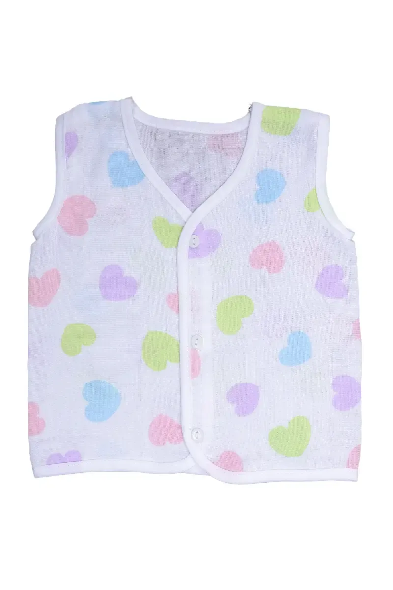 Cotton Button Jhabla for Babies - Light Green