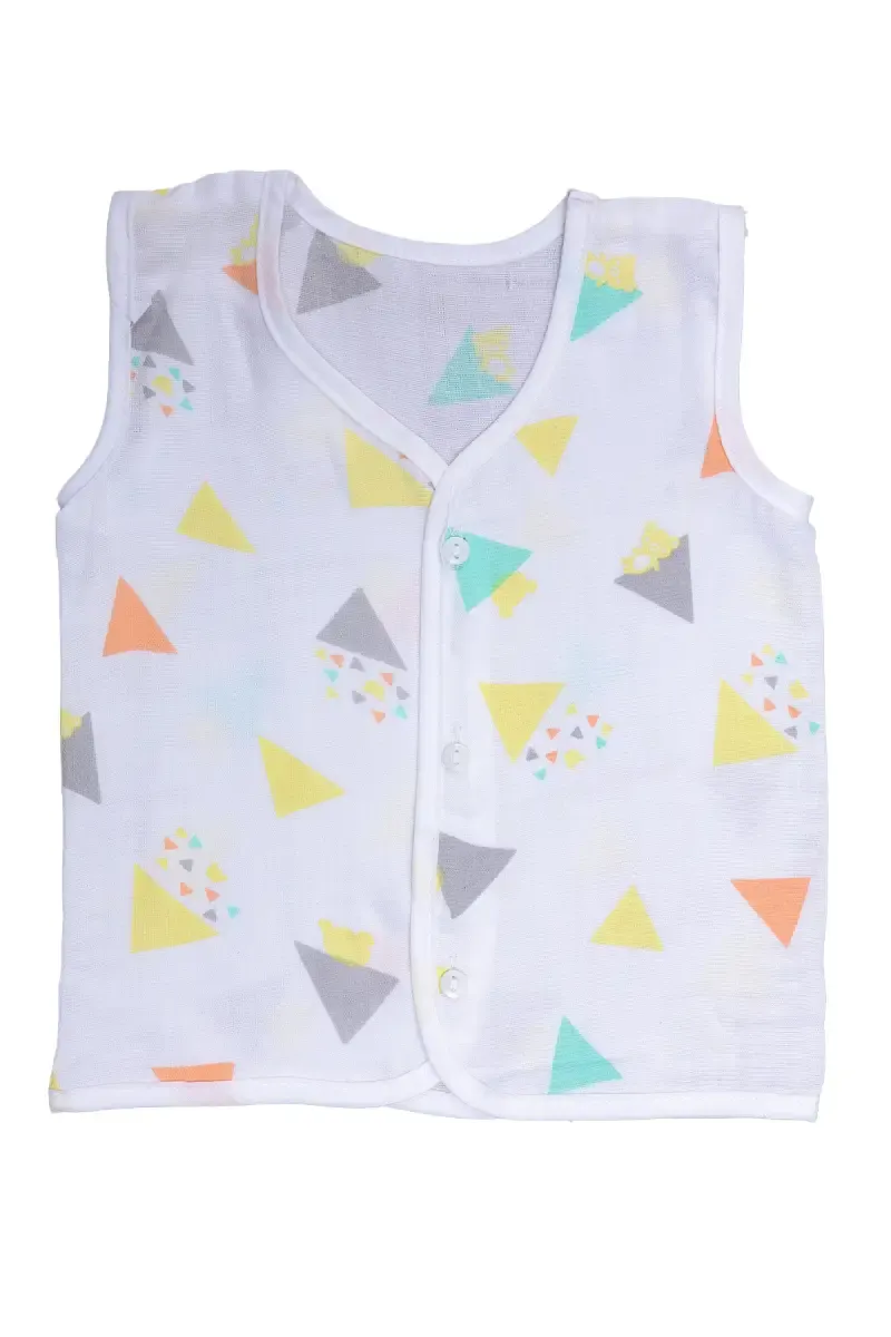 Cotton Button Jhabla For babies - Orange