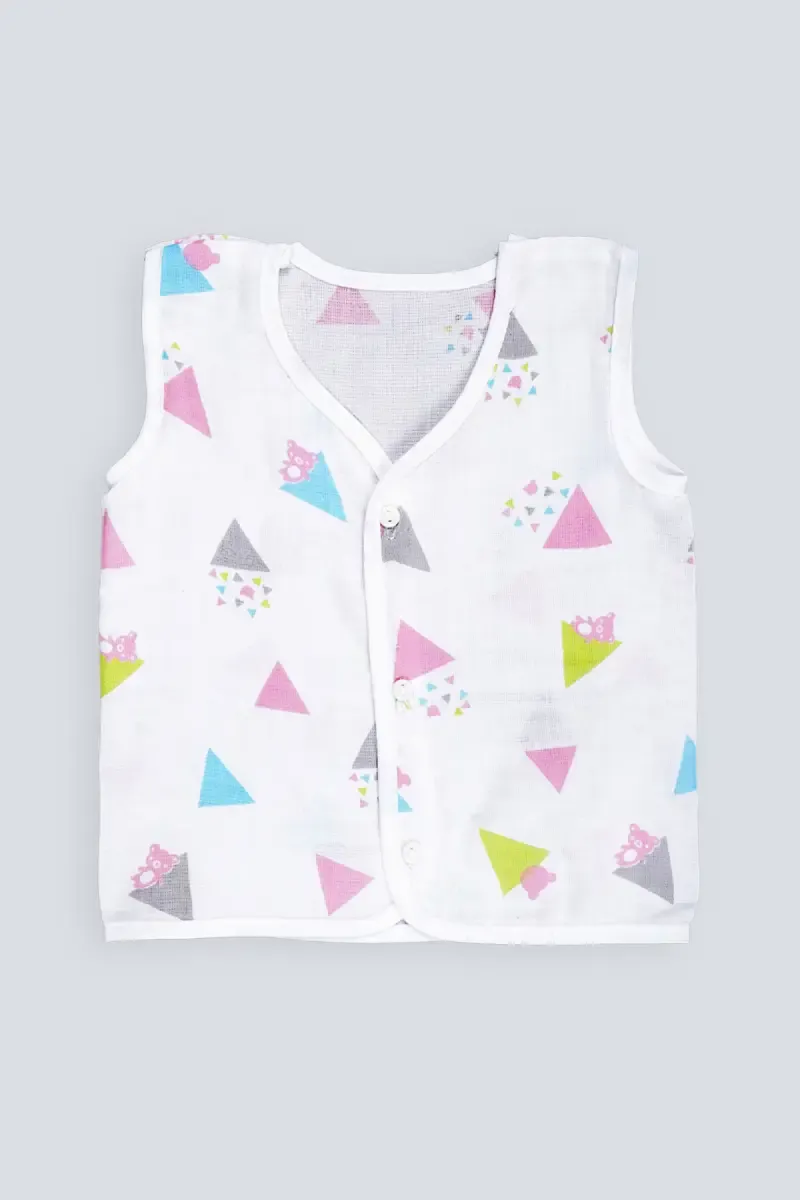 Cotton Button Jhabla For babies - Pink