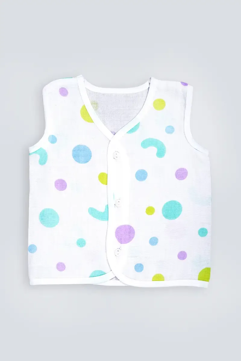 Cotton Button Jhabla for Babies - Lavender