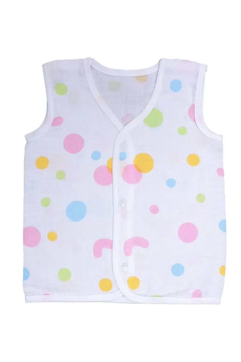 Cotton Button Jhabla for Babies - Light Green  034331LIGGRE69M