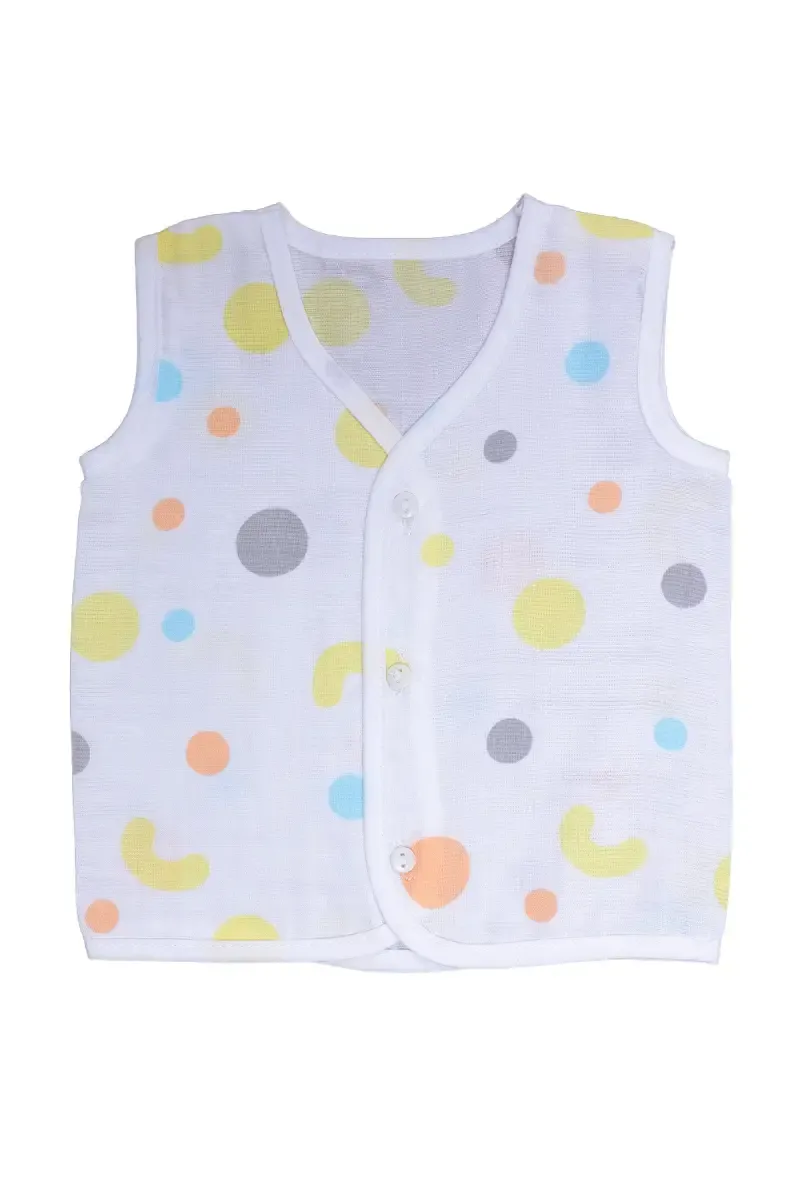 Cotton Button Jhabla for Babies - Orange 034331ORA36M