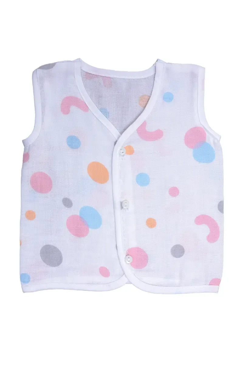 Cotton Button Jhabla for Babies - Pink