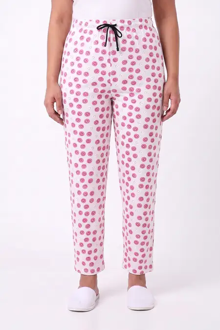 Cotton Conversational Printed Pyjama Pant for Women - Plus Size