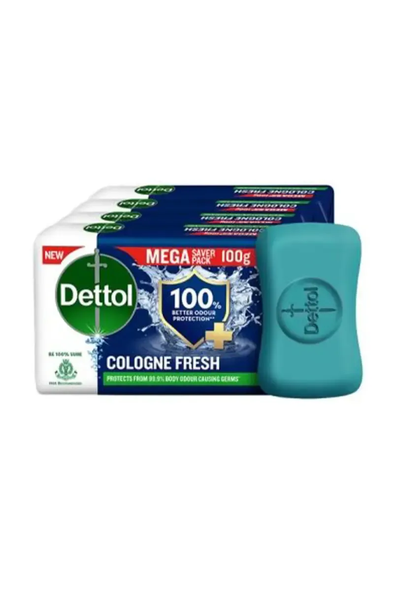 Dettol Cologne Fresh Bathing Soap Bar - 4 * 100g
