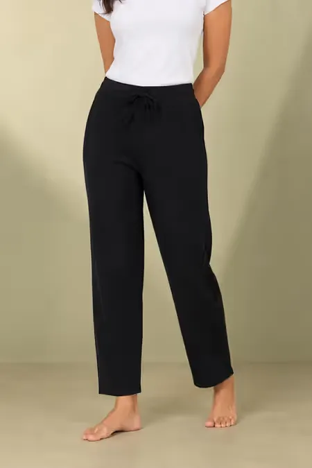 Cotton Texture Pant with Pocket for Women
