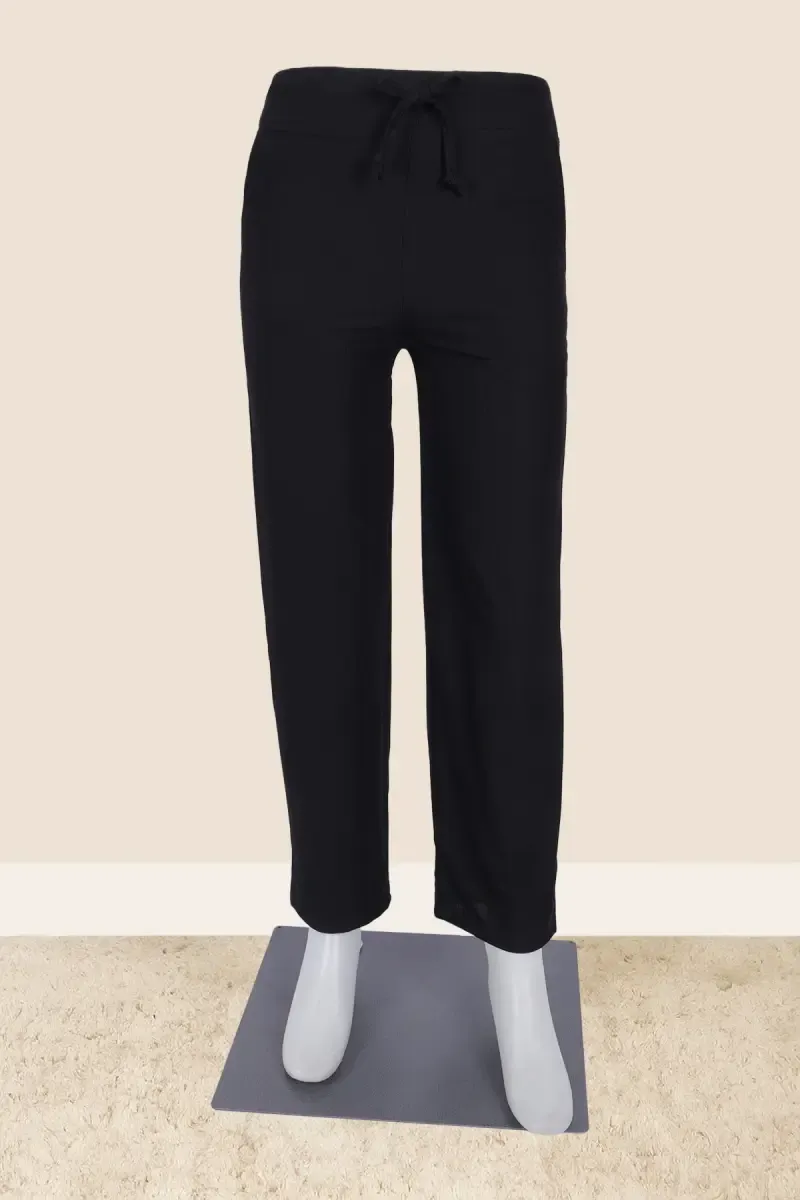 Cotton Texture Pant with Pocket for Women 034442LBLA