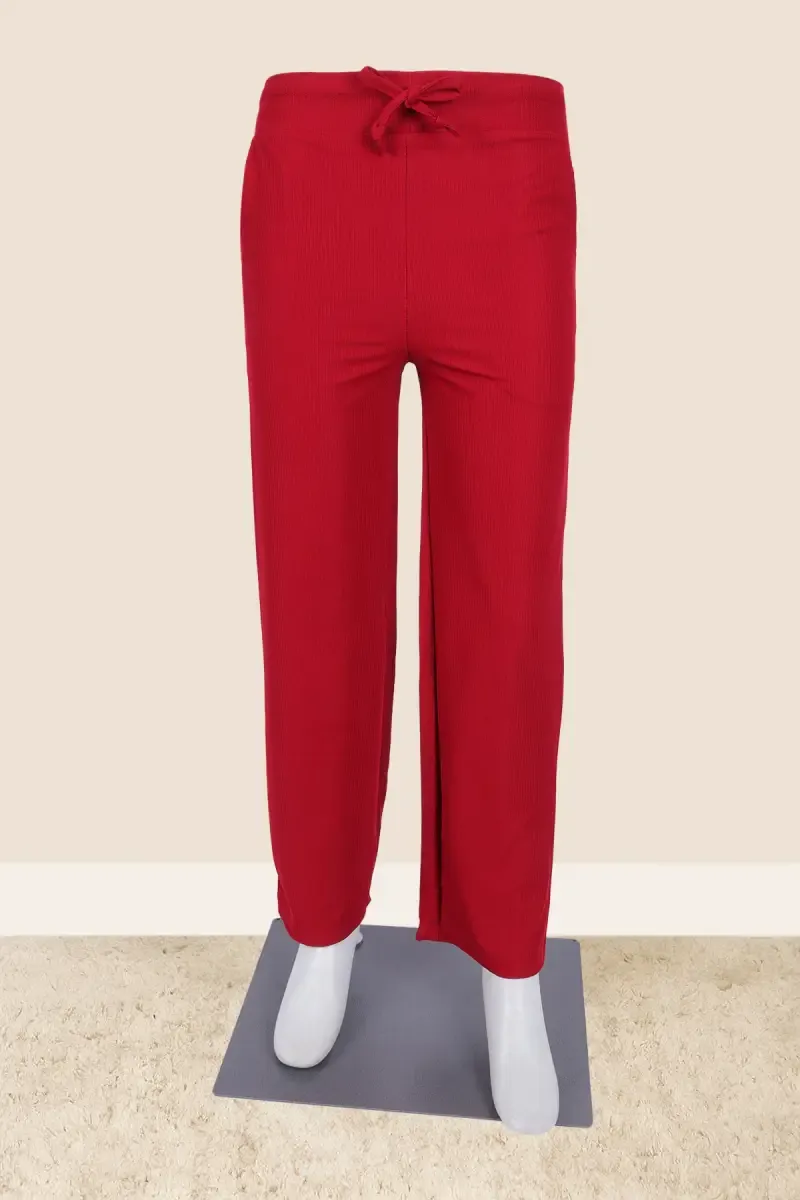 Cotton Texture Pant with Pocket for Women 034442LMAR