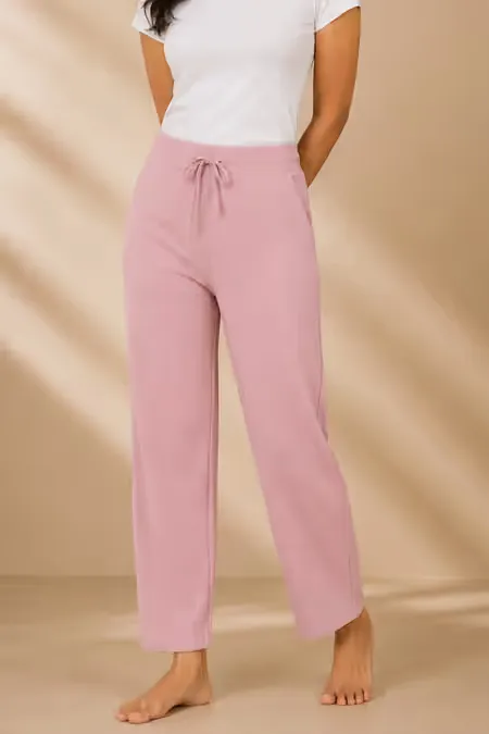 Cotton Texture Pant with Pocket for Women 034442LPIN