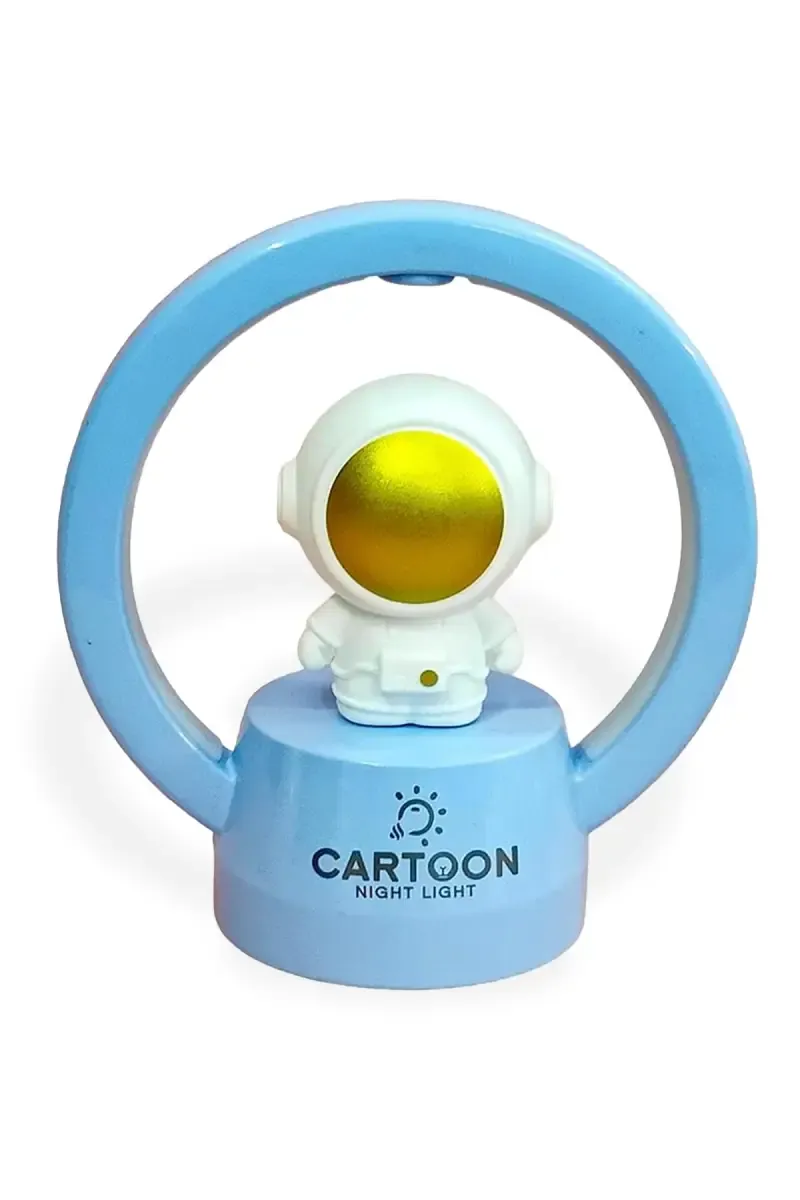 Plastic Cartoon Night Lamp with USB Charging Cable, Upto 3 Hrs, 250 mAh, 3.7 V, 14 cm - Blue & White 034453BLU&WHI1 034453BLUWHI1