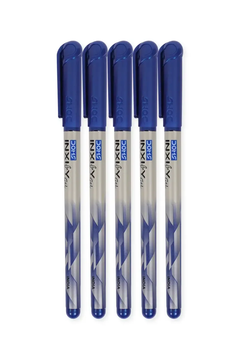 DOMS Inxify Waterproof Gel Pen (Blue) 034470BLUPACOF5