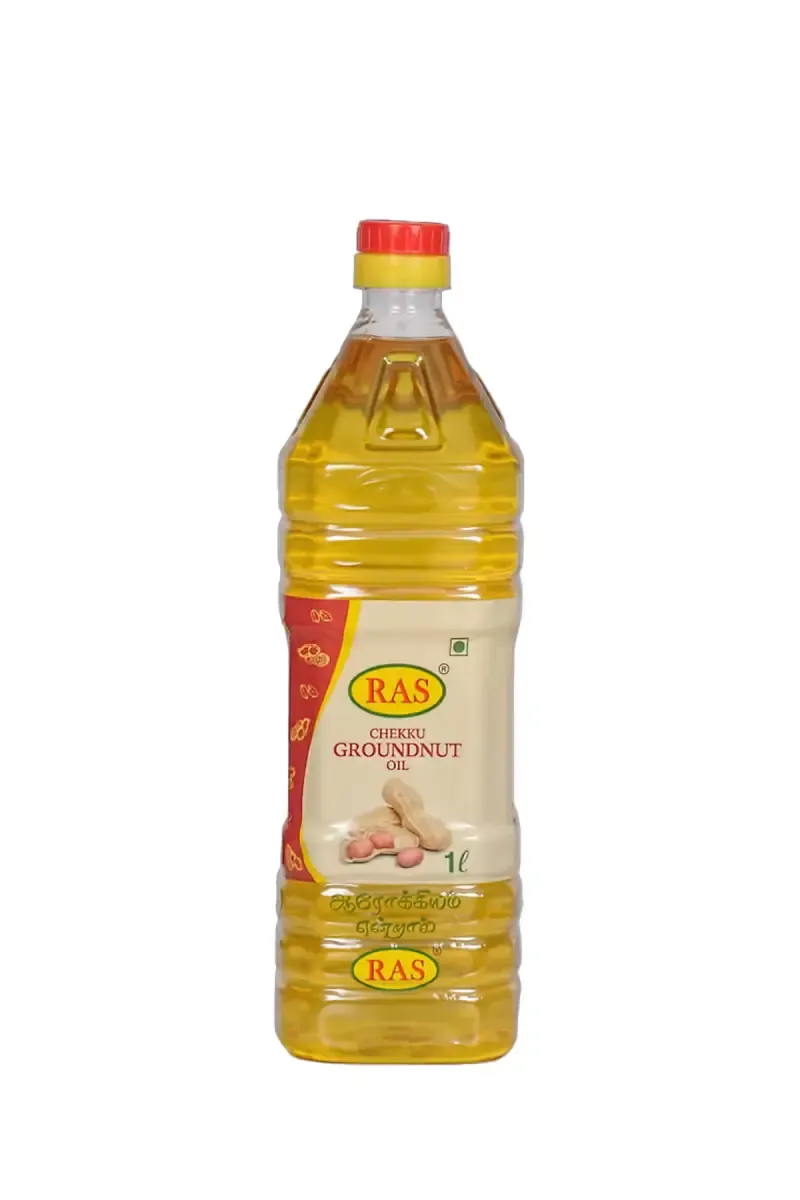 Ras Chekku Groundnut Oil - 1 Ltr Pet Bottle