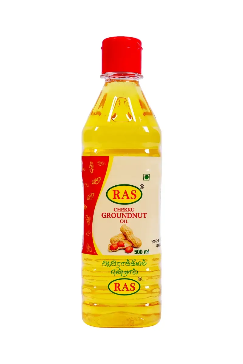 Ras Chekku Groundnut Oil / Cold Pressed Oil - 500ml (Pet Bottle)