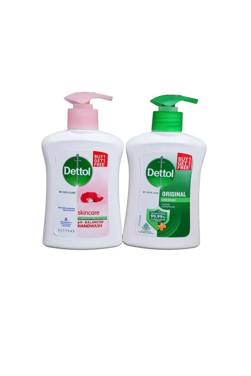 Dettol Germ Protection Liquid Handwash Original + Sensitive Pump - 2 × 210ml BP001472X210ML
