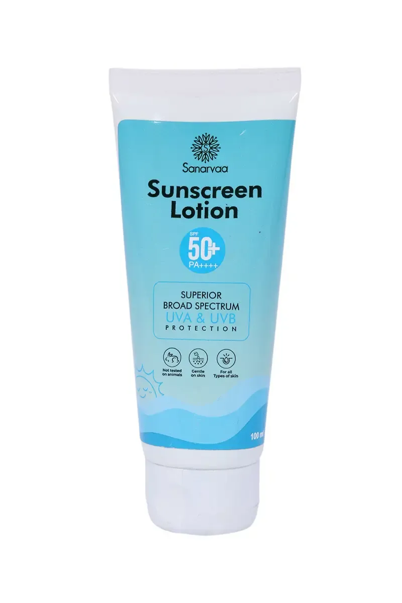 Sanarvaa Sunscreen Lotion SPF50+ PA++++ (100ml) 