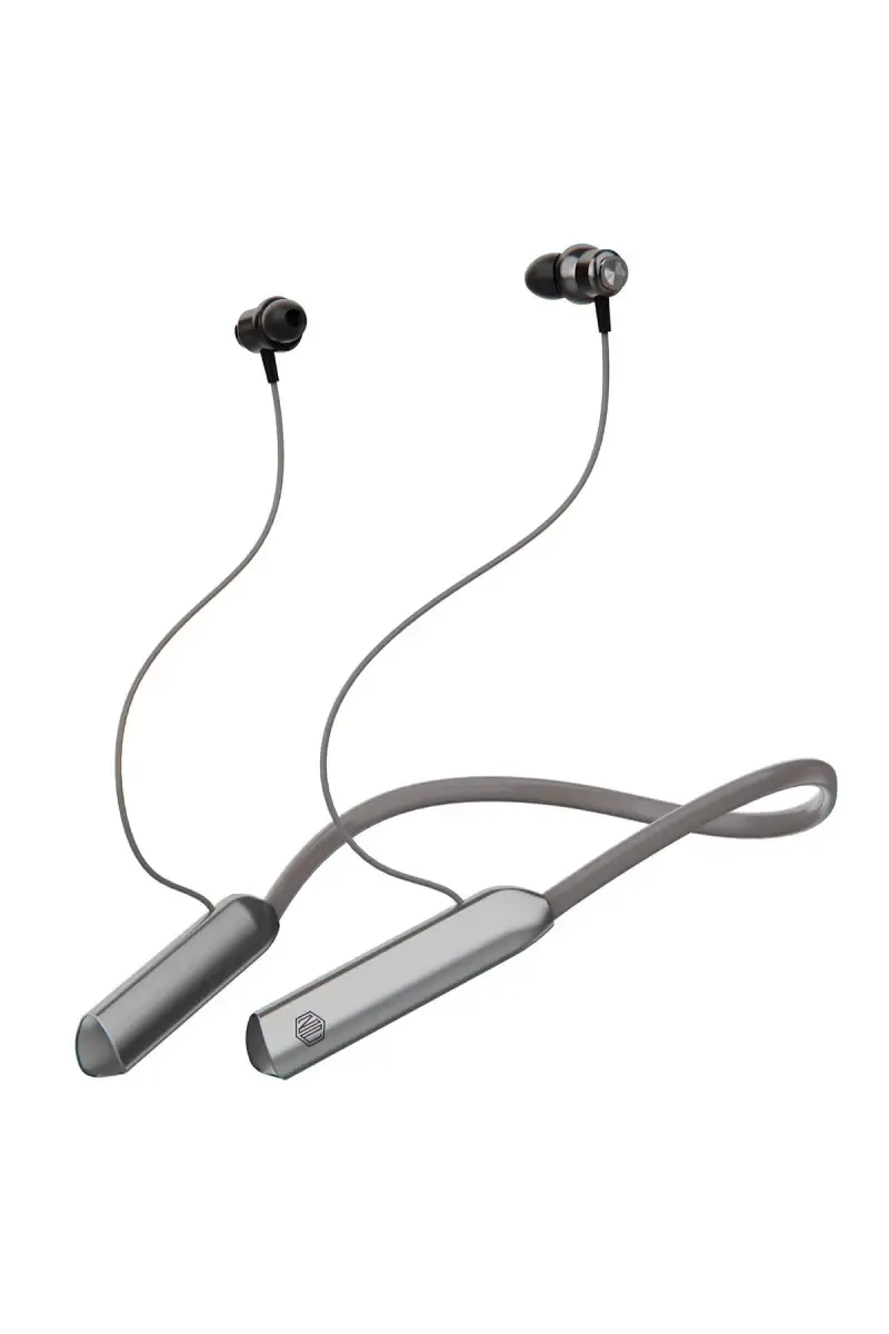 Nu Republic Pulse Metal Wireless Bluetooth In Ear Neckband with 50 Hrs Playtime, ENC, Fast Charging, Dual Pairing (Silver)