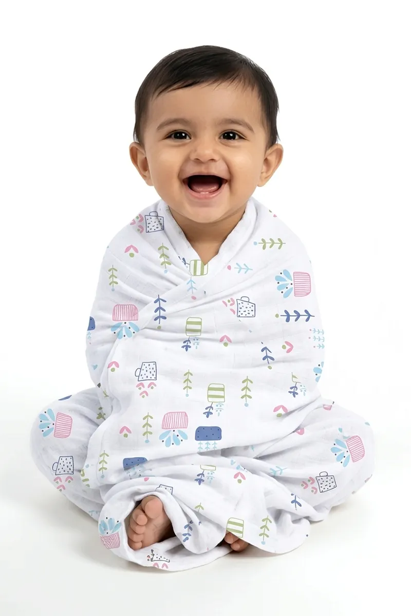 Cotton Towel for Babies - White