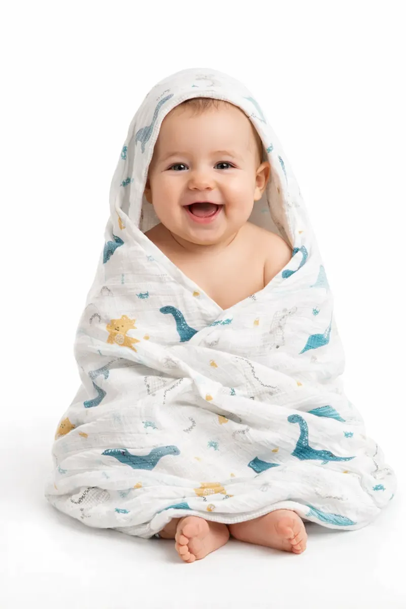 Cotton Towel for Babies - White