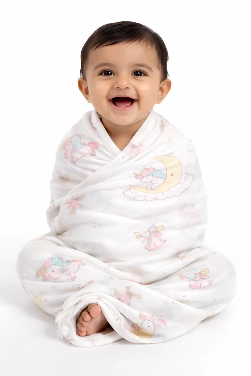 Cotton Towel for Babies - White