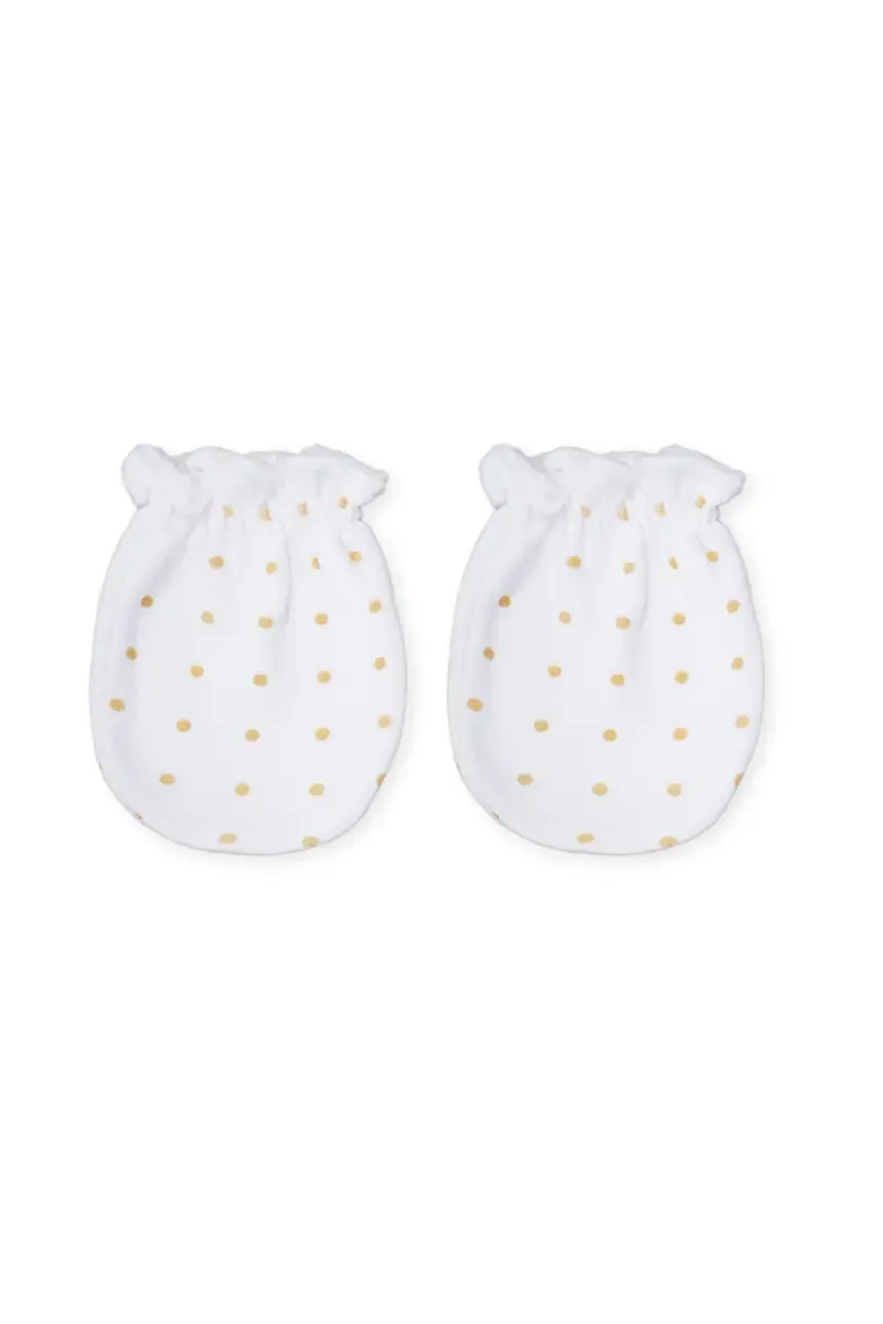 Cotton Mittens for Babies - White